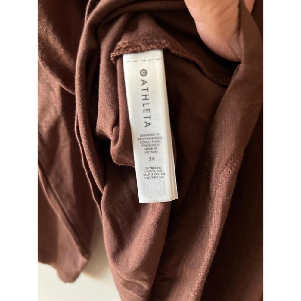 Athleta Outbound V-Neck Top Java Brown 3X NWT NWT - image 5